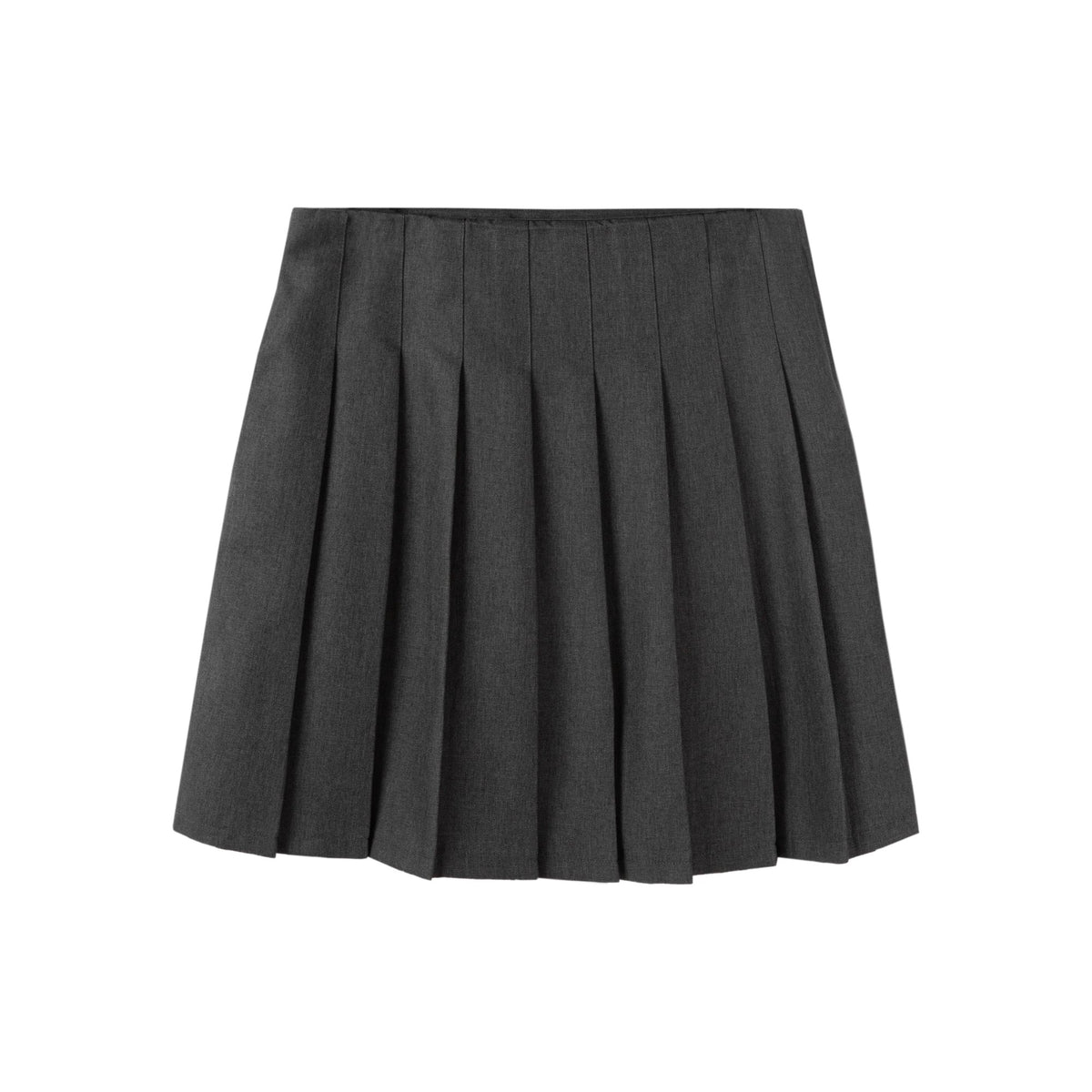 Everanne Girls Pleated School Uniform Skirt Elastic Waist Organic Lining Grey