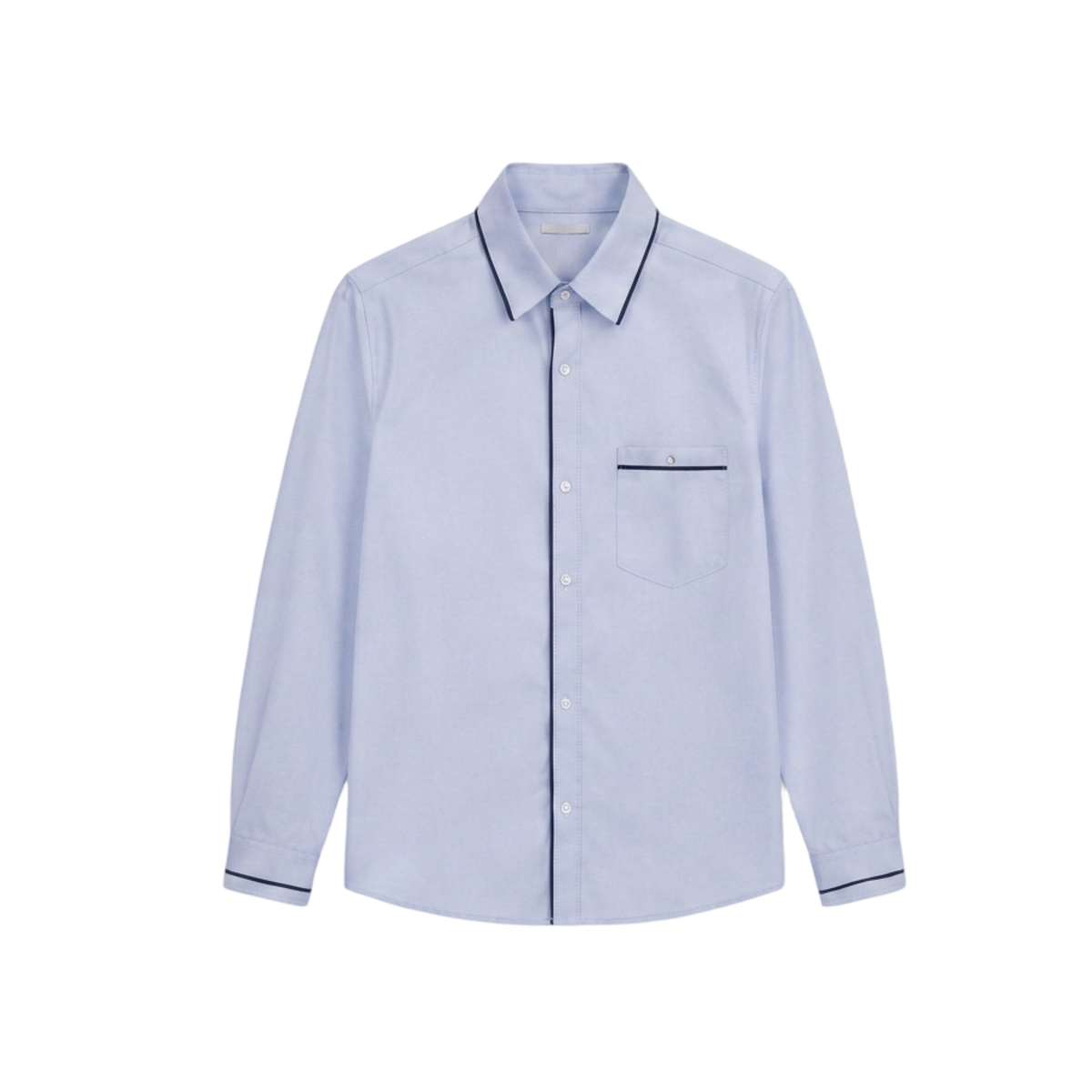 Everanne Blue Horizon Contrast Shirt, kids color block casual short sleeve shirt