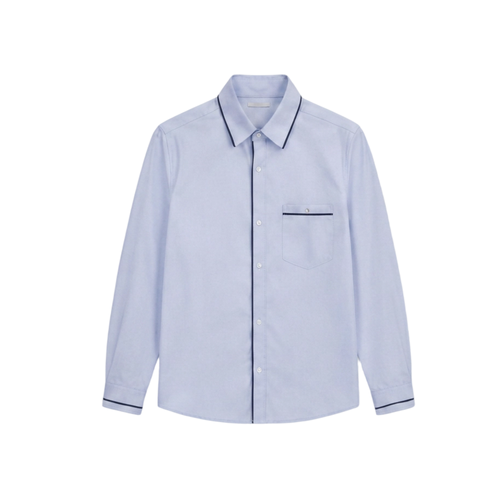 Everanne Blue Horizon Contrast Shirt, kids color block casual short sleeve shirt