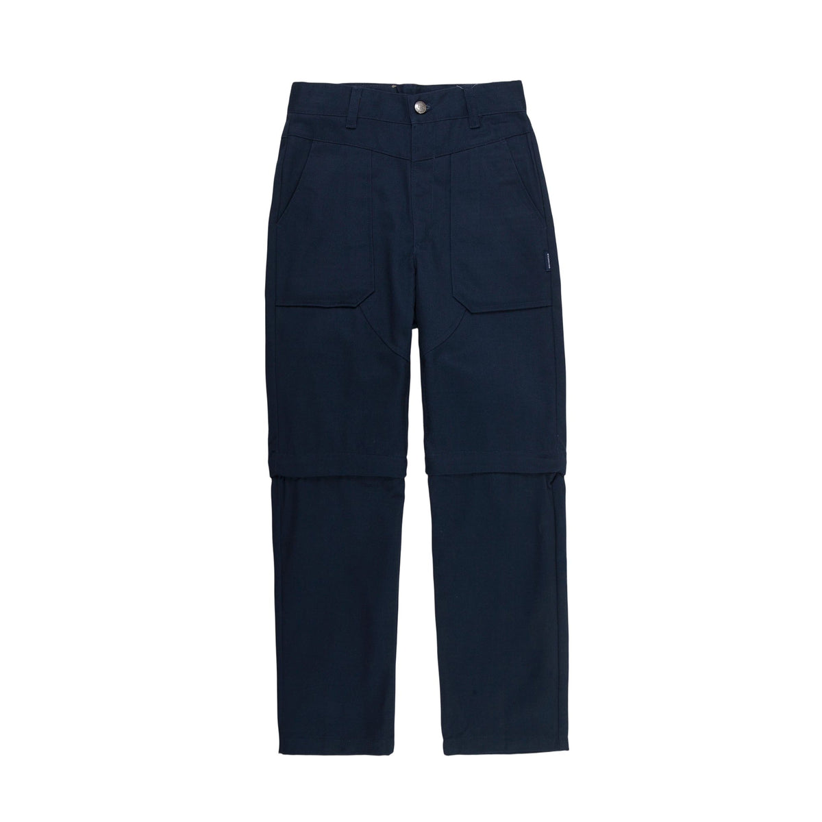 Everanne Lightweight Twill Pants with Removable Campus Strap Elastic and Adjustable Waistband Cotton Nylon Blend Leather Tab