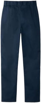 Everanne girls' recycled TC twill straight-leg pants displayed on a hanger, showcasing the casual and eco-friendly design.