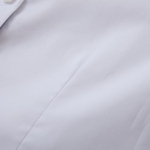 Everanne girls' cotton oxford long sleeve shirt with square collar and pearl button details, perfect for casual or dressy occasions.