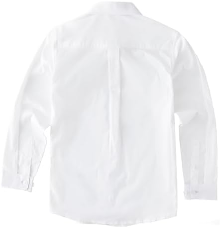 Everanne boys' long sleeve cotton shirt with point collar and chest pocket, part of the Top Wear Collection, in a classic style.