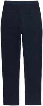 Everanne boys Roma knit slim fit pants with dual elastic waistband and resin button, showcasing a stylish and comfortable design.