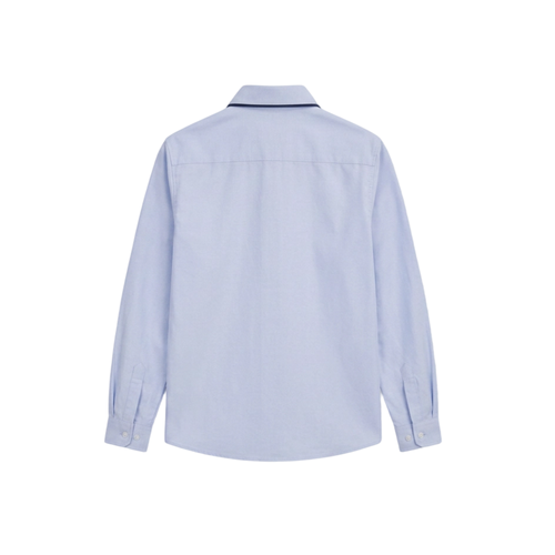 Kids Blue Horizon Contrast Shirt, soft fabric color contrast casual wear