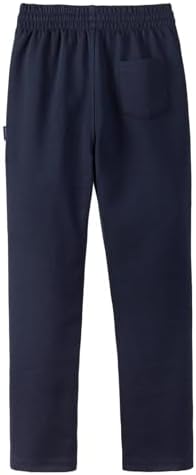 Everanne blue slim tapered jogger sweatpants with elastic waist and cuffed hems, made of cotton and nylon.
