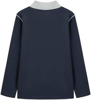 Everanne unisex pique long sleeve quarter-zip jacket with contrast collar, stylish and casual outerwear for men and women.