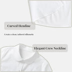 Everanne girls' stretch poplin long sleeve school shirt with a classic club collar, made from comfortable, durable fabric.