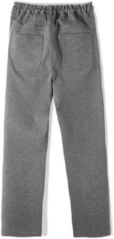 Everanne boys Roma knit slim fit pants with dual waist design, elastic waistband, and resin button in charcoal gray.