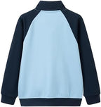 Everanne kids cotton nylon interlock sportswear jacket with stand collar, designed for active wear and outdoor activities.