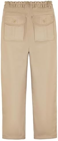 Everanne classic twill long pants with patch pockets and dual waist design, shown in a neutral color with a relaxed fit.