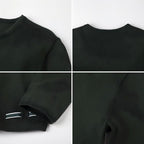 Everanne girls cotton cardigan sweater with round collar, bow detail, and waist design in green, perfect for casual wear.