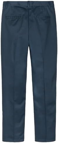 Everanne boys' cotton pants with zipper front, structured seams, slant pockets, and adjustable cuffs, styled for casual wear.