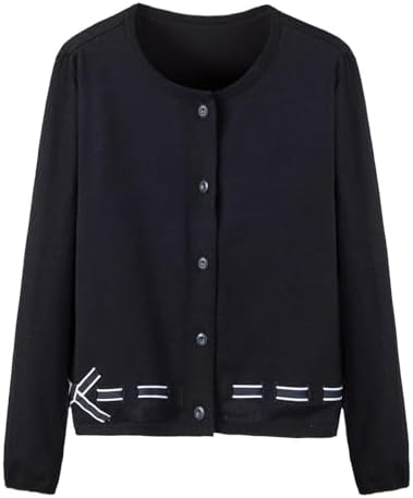 Everanne girls cotton bow cardigan sweater with round collar and waist detail, featuring a cute bow embellishment.