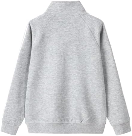 Everanne youth sports zip-up jacket with stand collar and contrast stripe in grey, featuring a stylish athletic design.