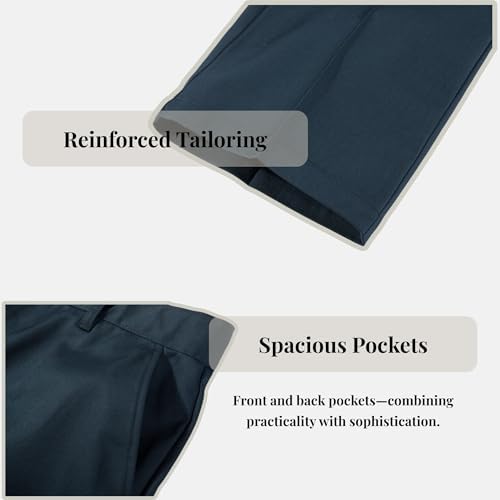 Everanne boys' cotton pants with zipper front, structured seams, slant pockets, and adjustable cuffs shown in the image.