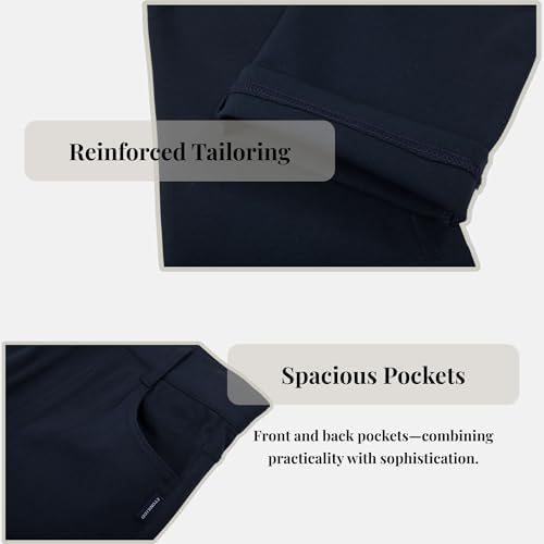 Everanne boys Roma knit slim fit pants with dual elastic waistbands and resin button detail, showcasing stylish and comfortable design.