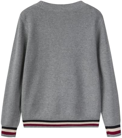 Everanne unisex cotton V-neck cardigan sweater with knit design and windproof cuffs, suitable for casual and layered wear.