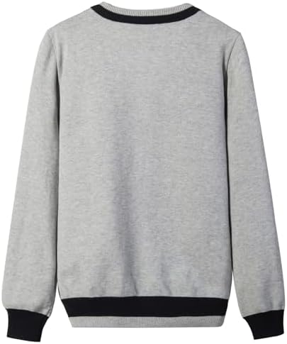 Everanne unisex V-neck pullover sweater with stripe trim, cotton windproof cuffs, and comfortable fit in a stylish design.
