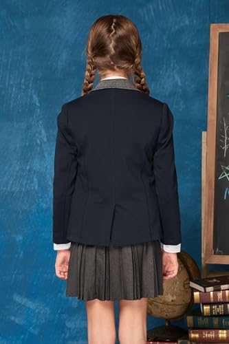 Everanne girls' Roma fabric formal coat with contrast collar, durable stitching, rear vent, and smooth lining, perfect for dress coats.