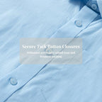 Everanne boys' cotton blend long sleeve shirt with square collar and patch pocket in blue, perfect for casual wear.