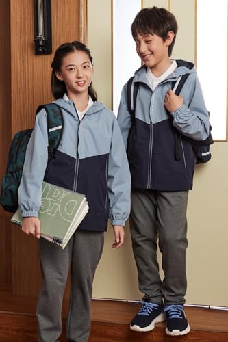 Everanne unisex youth sports zip-up jacket with stand collar and mesh lining, suitable for active wear and casual sports outfits.