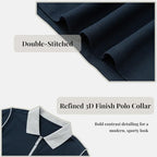 Everanne unisex piqué long sleeve quarter-zip jacket with contrast collar, stylish and comfortable casual outerwear.