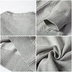 Everanne 100% cotton V-neck school uniform diamond knit cardigan sweater shown in a natural light image.
