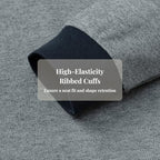 Everanne unisex cotton blend long sleeve polo shirt with ribbed collar, shown in a casual fit on a plain background.