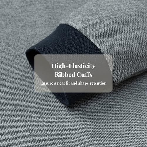 Everanne unisex cotton blend long sleeve polo shirt with ribbed collar, shown in a casual fit on a plain background.