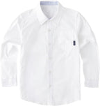 Everanne boys' long sleeve cotton shirt with point collar and chest pocket, part of the Top Wear Collection.