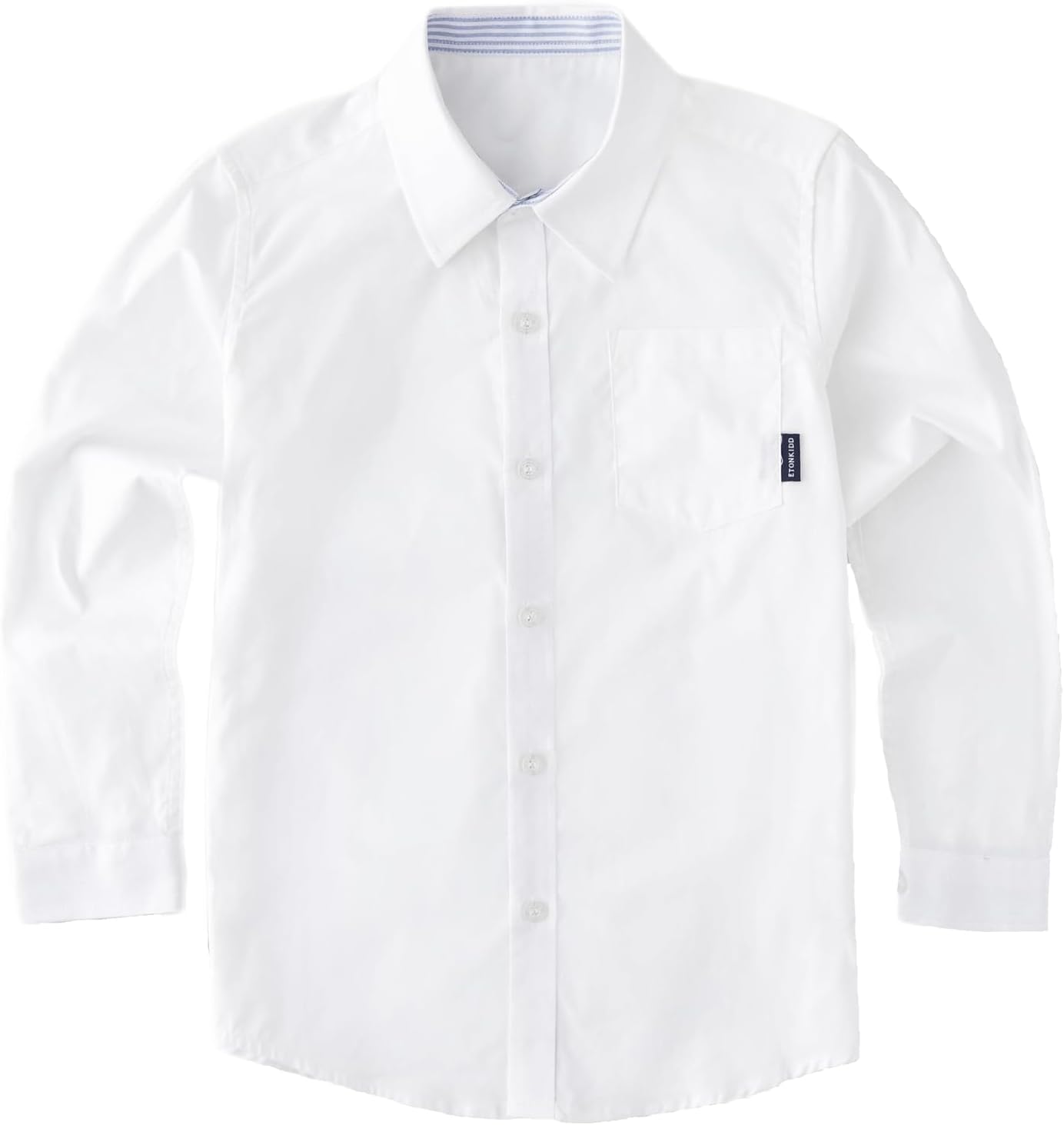Everanne boys' long sleeve cotton shirt with point collar and chest pocket, part of the Top Wear Collection.