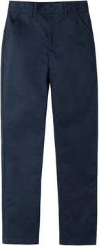 Everanne girls recycled TC twill straight-leg pants showing a comfortable fit and durable fabric in a stylish design.