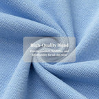 Everanne kids cotton blend long sleeve pique polo shirt with contrast collar in blue, featuring classic polo style and comfortable fit.