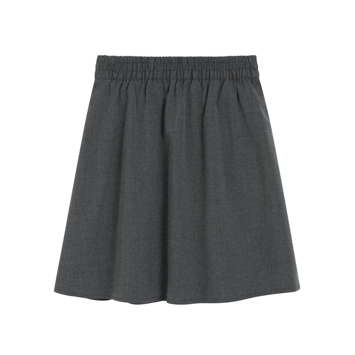 EVERANNE Girls Preppy Skirt with Adjustable Waist and Built-in Shorts Grey