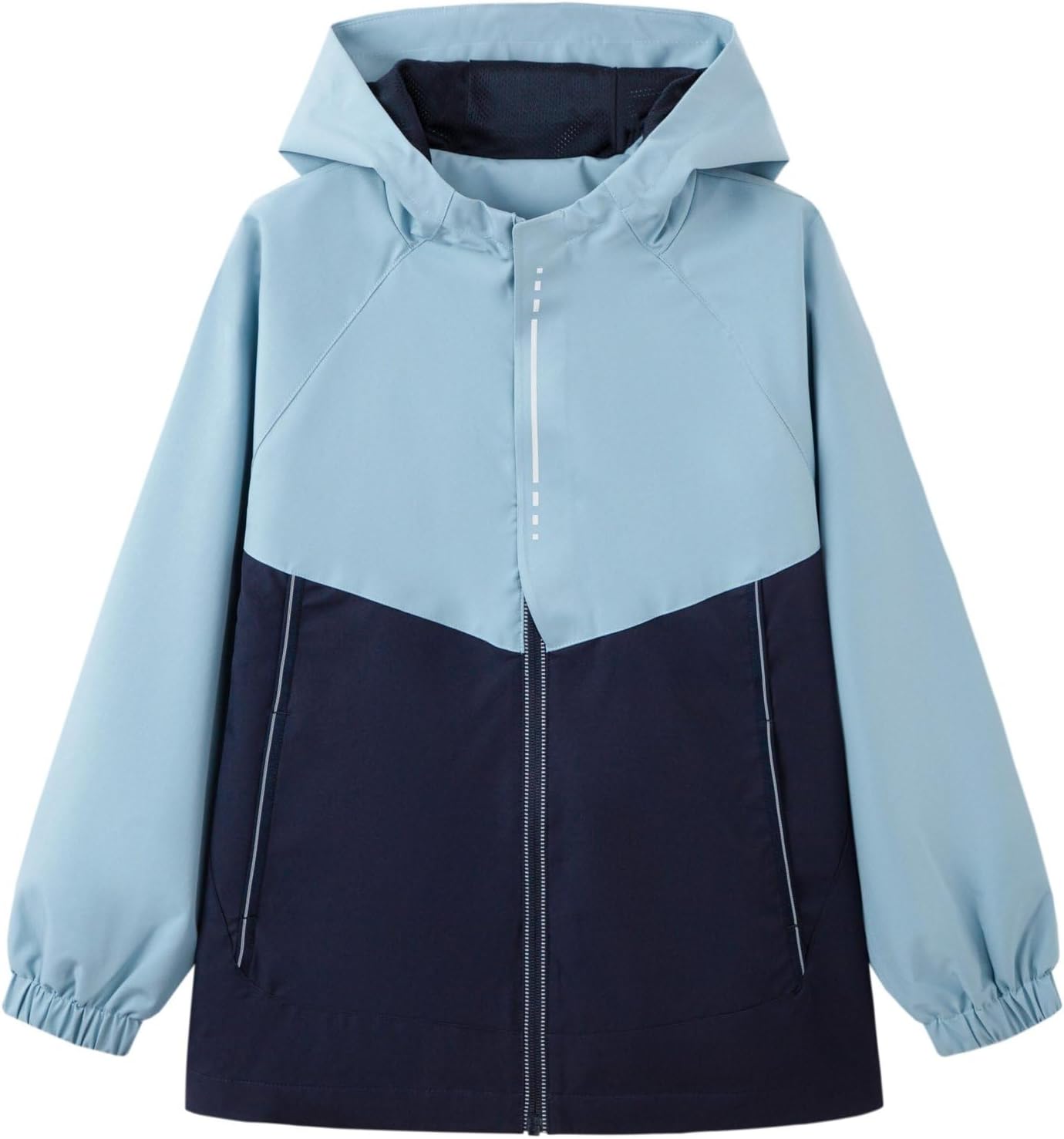 Everanne unisex youth sports zip-up jacket with stand collar and mesh lining, designed for active wear and casual sports use.