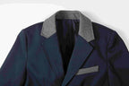 Everanne boys' fabric blazer with flat suit collar, durable stitching, rear vent, and smooth lining, designed as a stylish top.