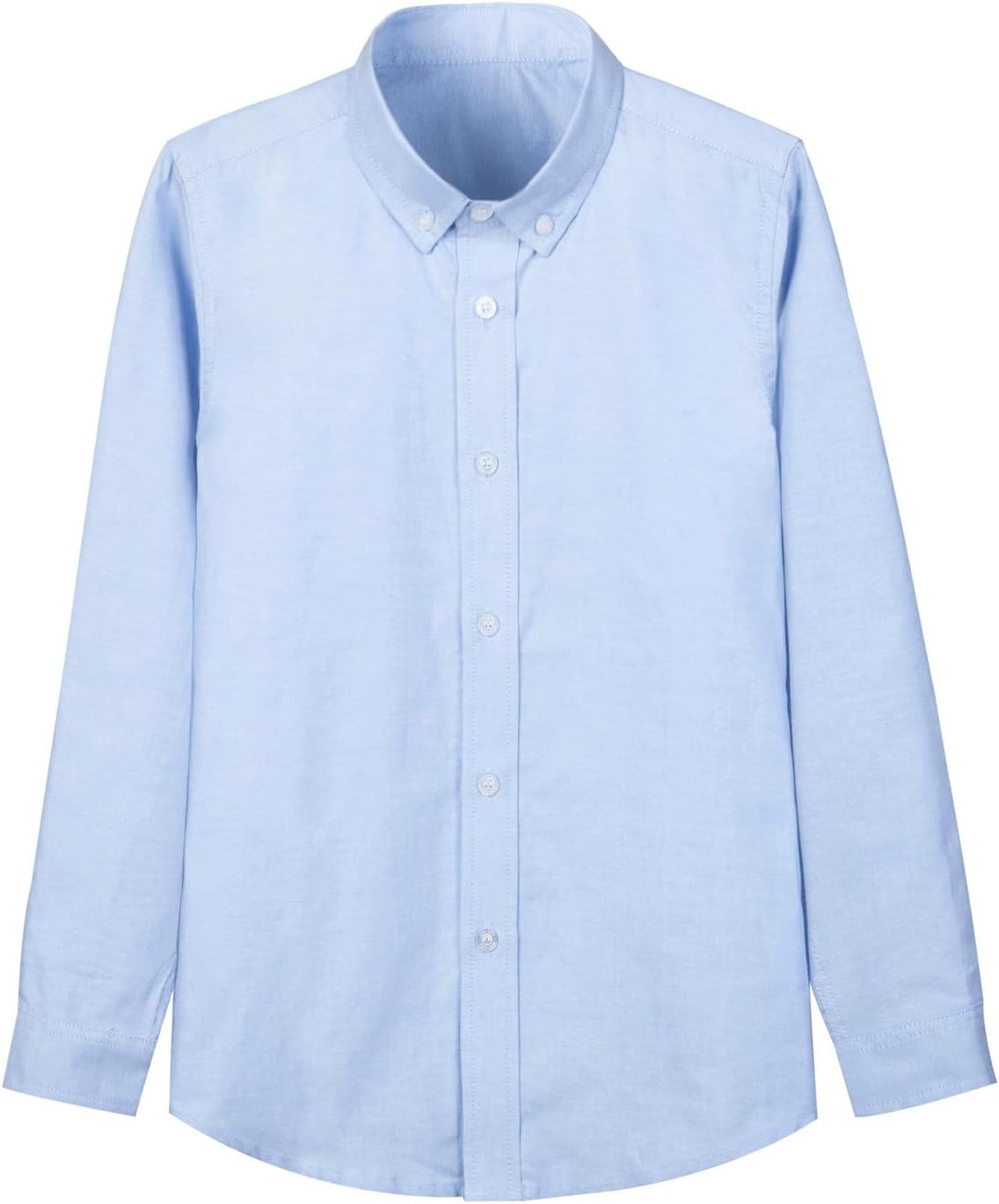 Everanne boys' 100% cotton Oxford long sleeve shirt with button-down collar, shown in a classic, stylish design.