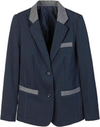 Everanne girls' Roma fabric formal coat with contrast collar, durable stitching, rear vent, and smooth lining for elegant dress occasions.