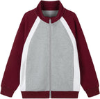Everanne kids cotton nylon interlock sportswear jacket with stand collar, ideal for active wear and outdoor activities.