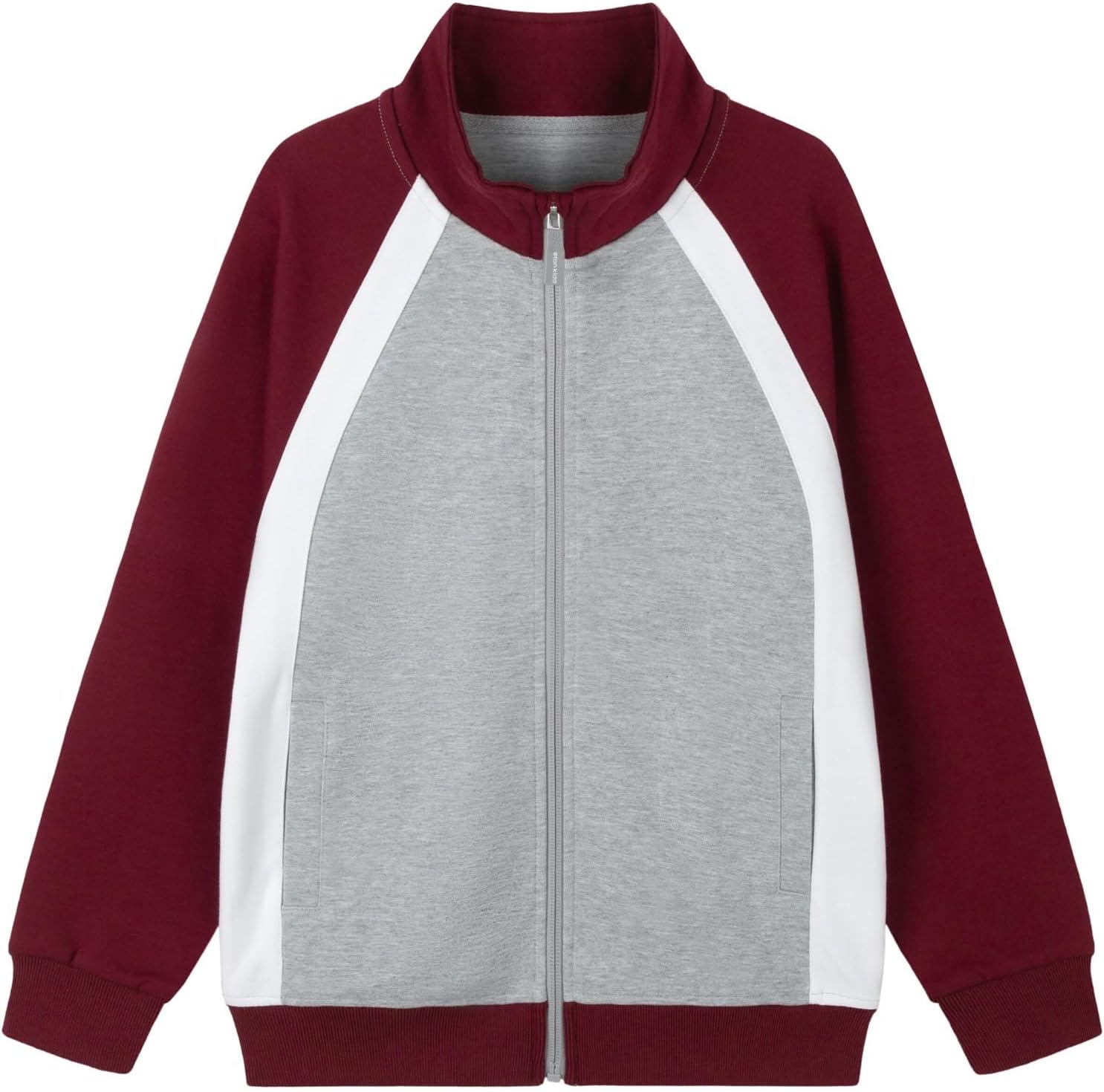 Everanne kids cotton nylon interlock sportswear jacket with stand collar, ideal for active wear and outdoor activities.