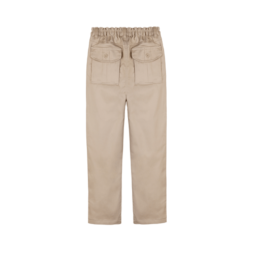 Everanne Classic Twill Long Pants with Patch Pockets Dual Waist Design