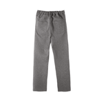 Everanne Boys Roma Knit Slim Fit Pants Dual Waist Design Elastic Waistband and Resin Button Charcoal Gray