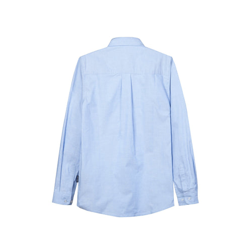 Everanne Boys 100% Cotton Oxford Long Sleeve Shirt Button-Down Collar