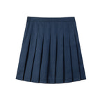 Everanne Girls Pleated School Uniform Skirt Elastic Waist Organic Lining Blue