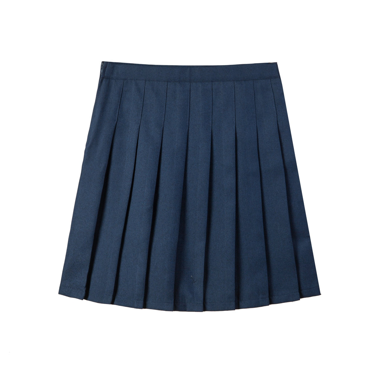 Everanne Girls Pleated School Uniform Skirt Elastic Waist Organic Lining Blue