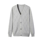 Everanne Red 100% Cotton Diamond Knit School Uniform Cardigan Sweater