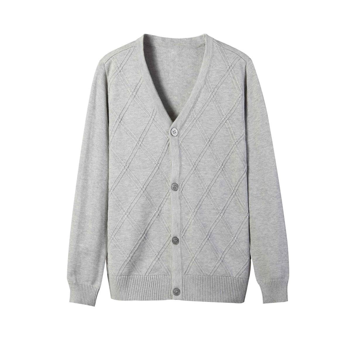 Everanne Red 100% Cotton Diamond Knit School Uniform Cardigan Sweater