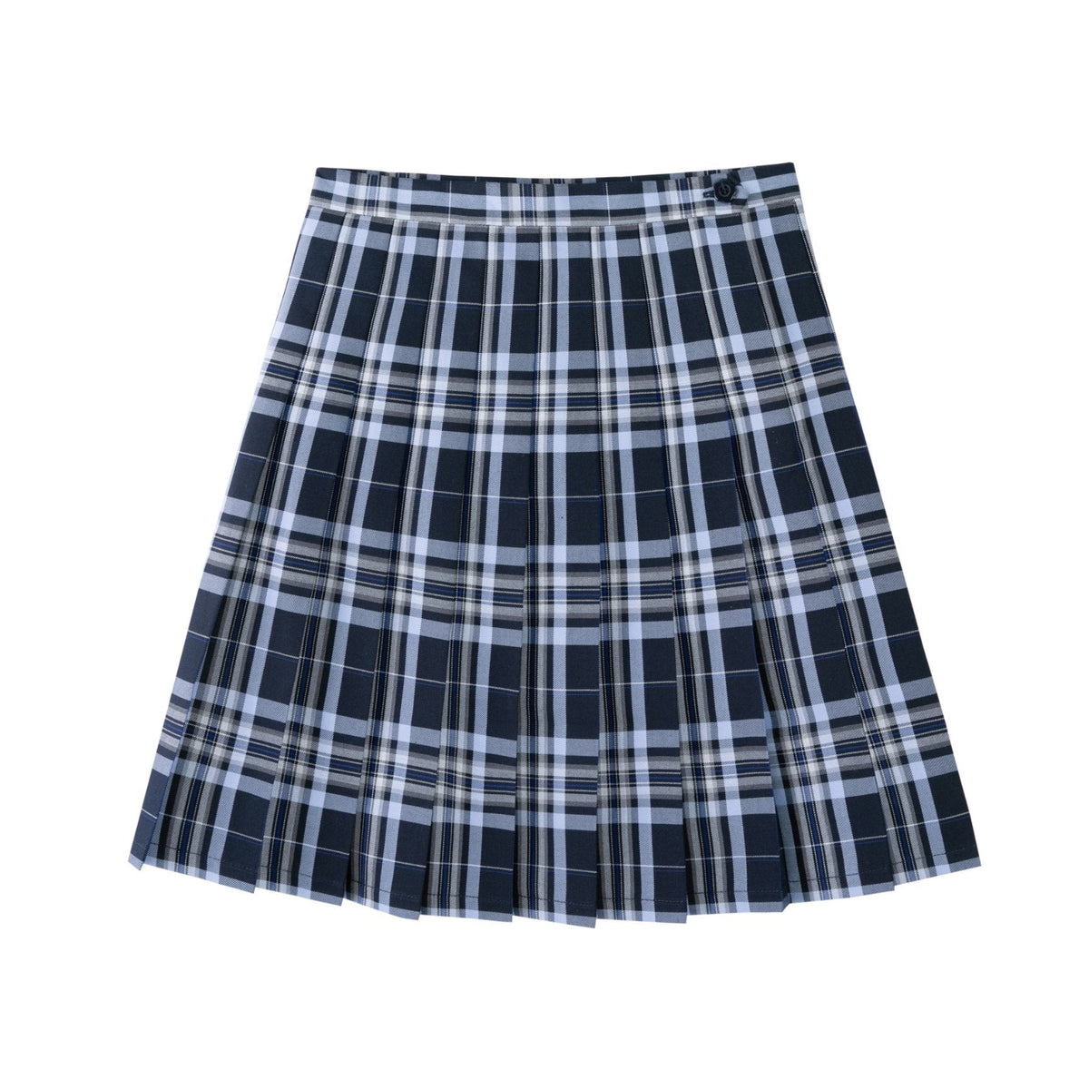 Everanne Girls Pleated School Skirt Elastic and Zipper Waist Cotton Lining
