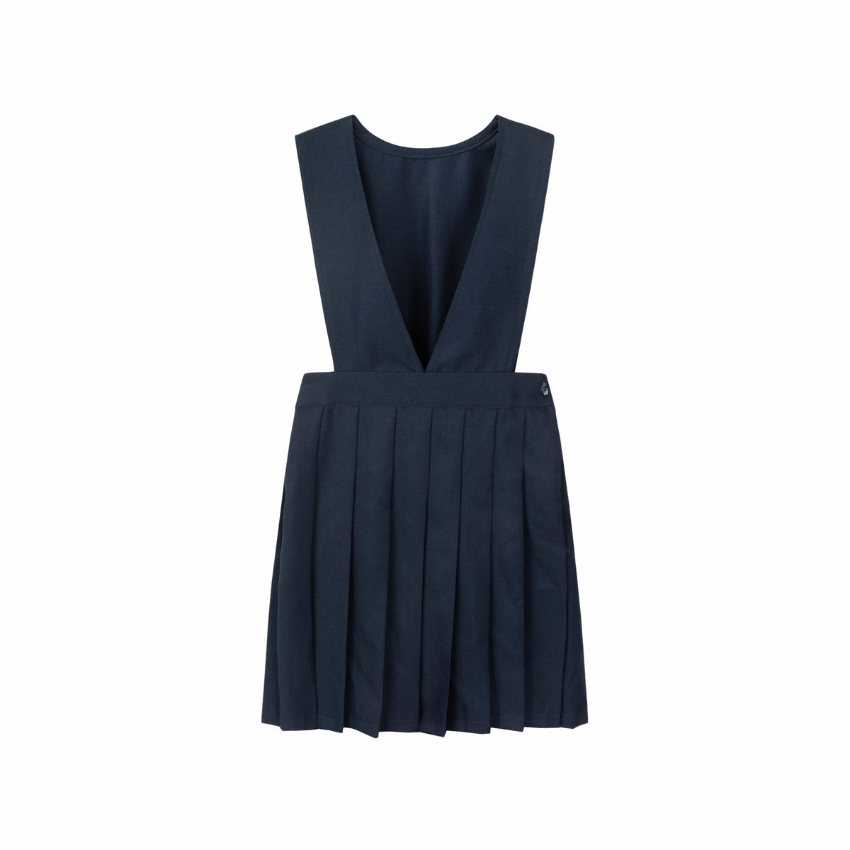 Everanne Girls’ Twill Pleated Dress with Side Zipper Classic Backpack Design Navy